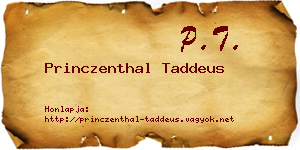 Princzenthal Taddeus névjegykártya
